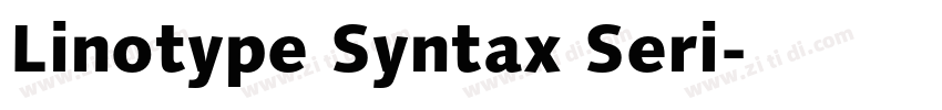 Linotype Syntax Seri字体转换
